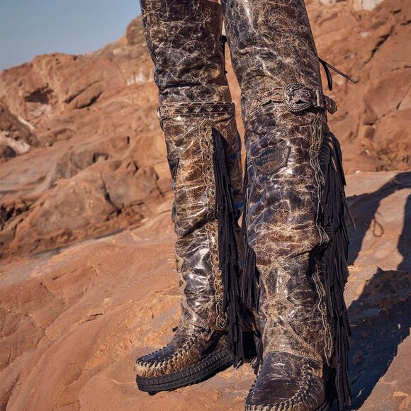 El Vaquero Colleen Woodlux Slate Boots Sz 40 - Picture 1 of 13